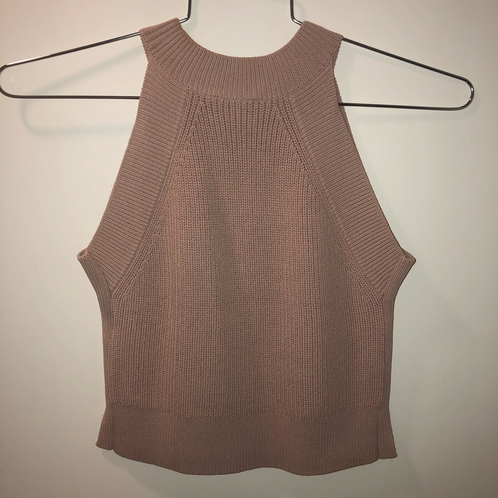 Aritzia Wilfred Knit Top Dusty Rose
